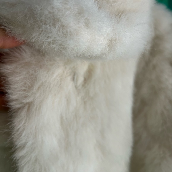 Le Chateau Y2K Indie Off White Teddy Faux Fur Jacket Small - Picture 4 of 16